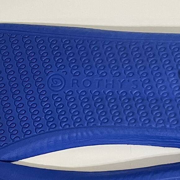 Rothy's The Original Slip On Sneaker Size 9 Black Blue Ankle Stripe Washable - Picture 12 of 16